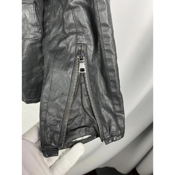 John Varvatos Snap Front Motocross Linen Jacket Black Size 50 EU, 40 US - Picture 8 of 13